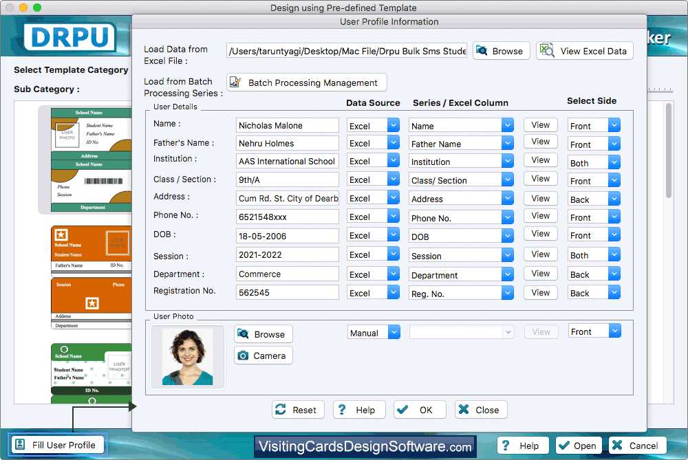 Fill ID Card Details