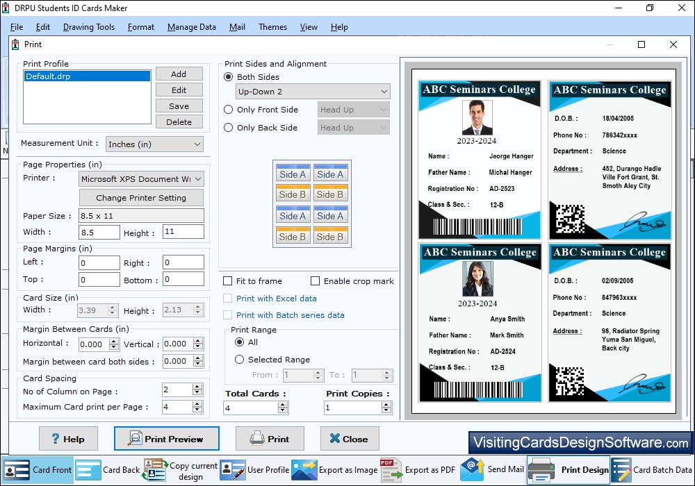 Student ID Card Design Software