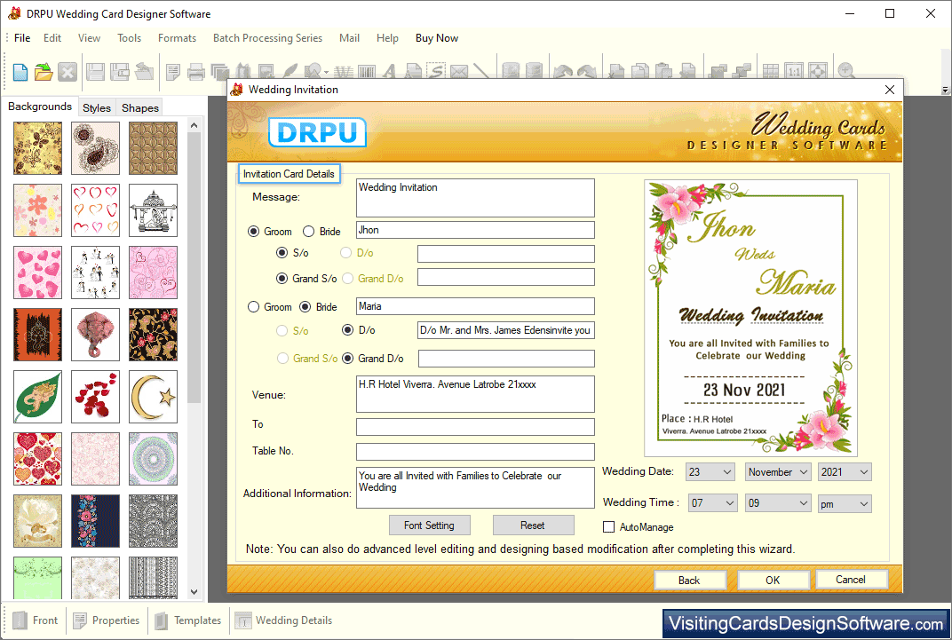Wedding Cards Design Software
